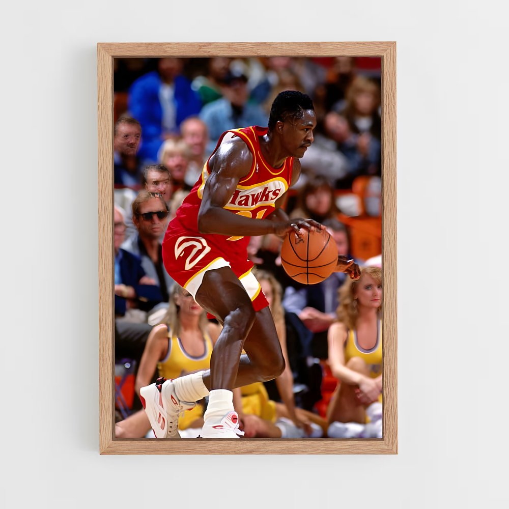 Poster Dominique en Action – affiche Basketball (vue 4)
